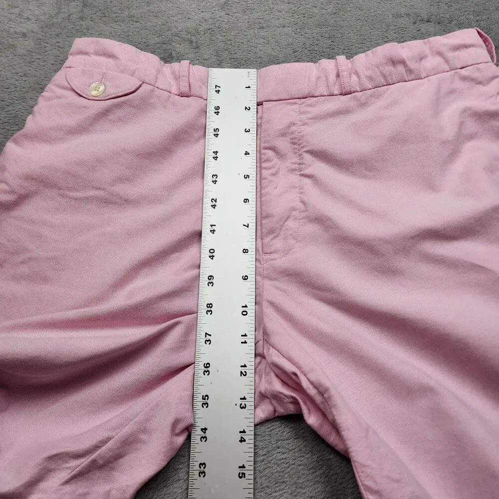 Polo Ralph Lauren Mens 36 Pink Shorts Pointer Embroidery Buckle Back Cotton Flaw